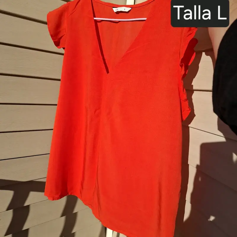 Blusa Roja Talla L para Mujer