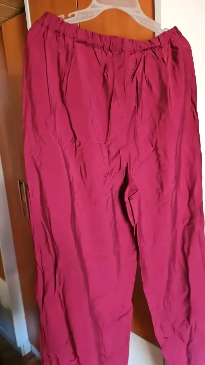 Pantalón color vino de mujer talla M - 4