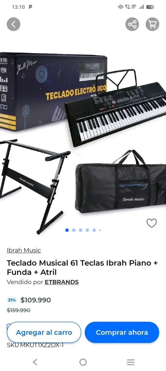 Teclado Musical 61 Teclas Ibrah Music con Funda - 4