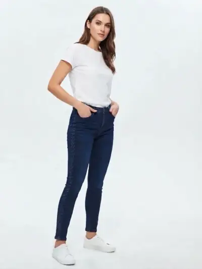 Jeans ajustados azul oscuro Alma talla 38 - miniatura 1