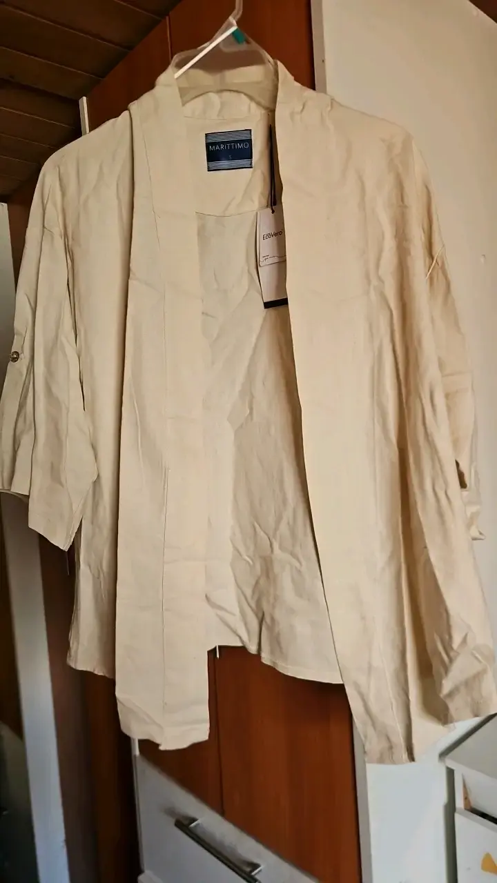Tapado/Blusa Beige Marítimo Talla S - 1