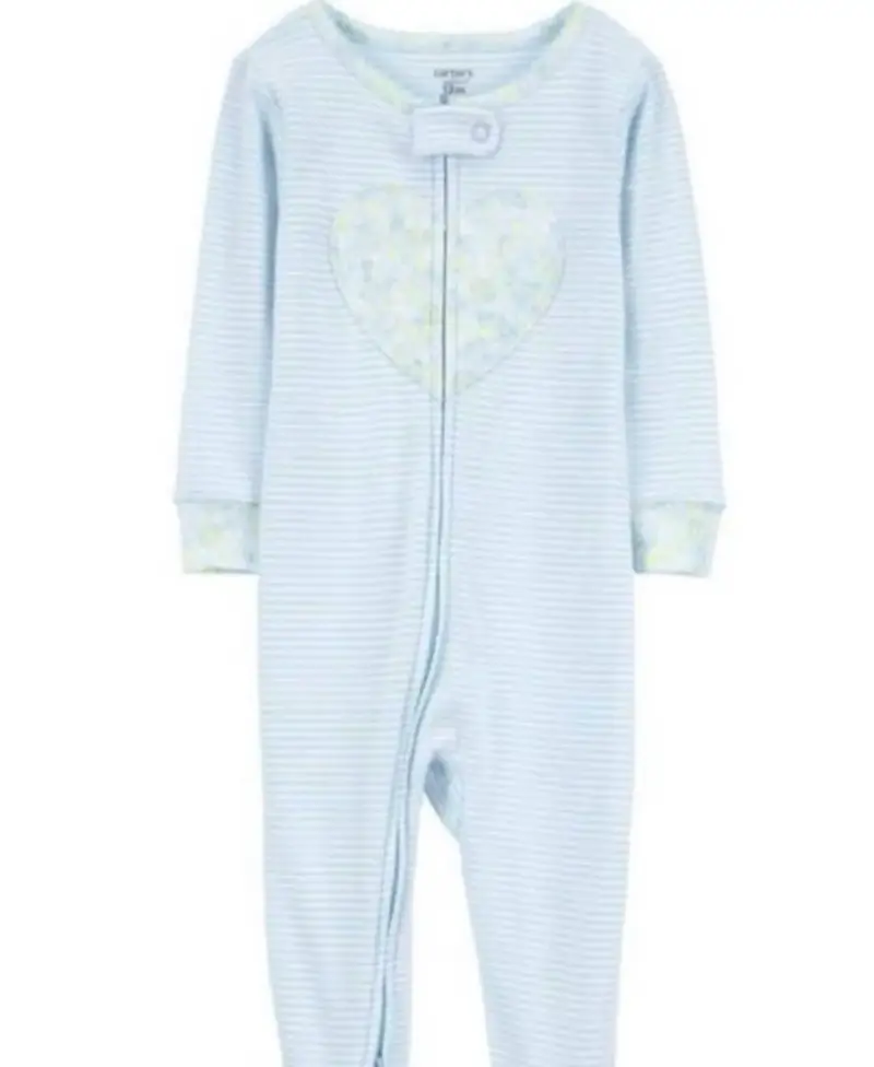 Pijama de bebé Carter's azul con corazón - 1