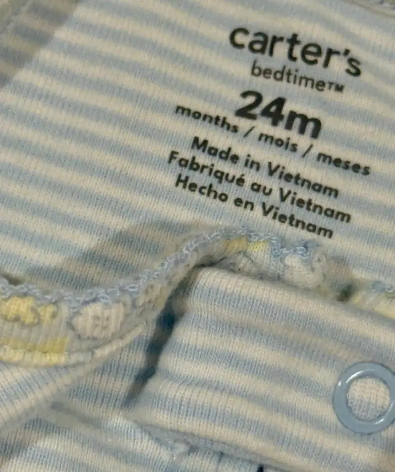Pijama de bebé Carter's azul con corazón - 2