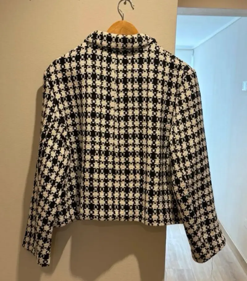 Chaqueta de lana pata de gallo H&M - 3