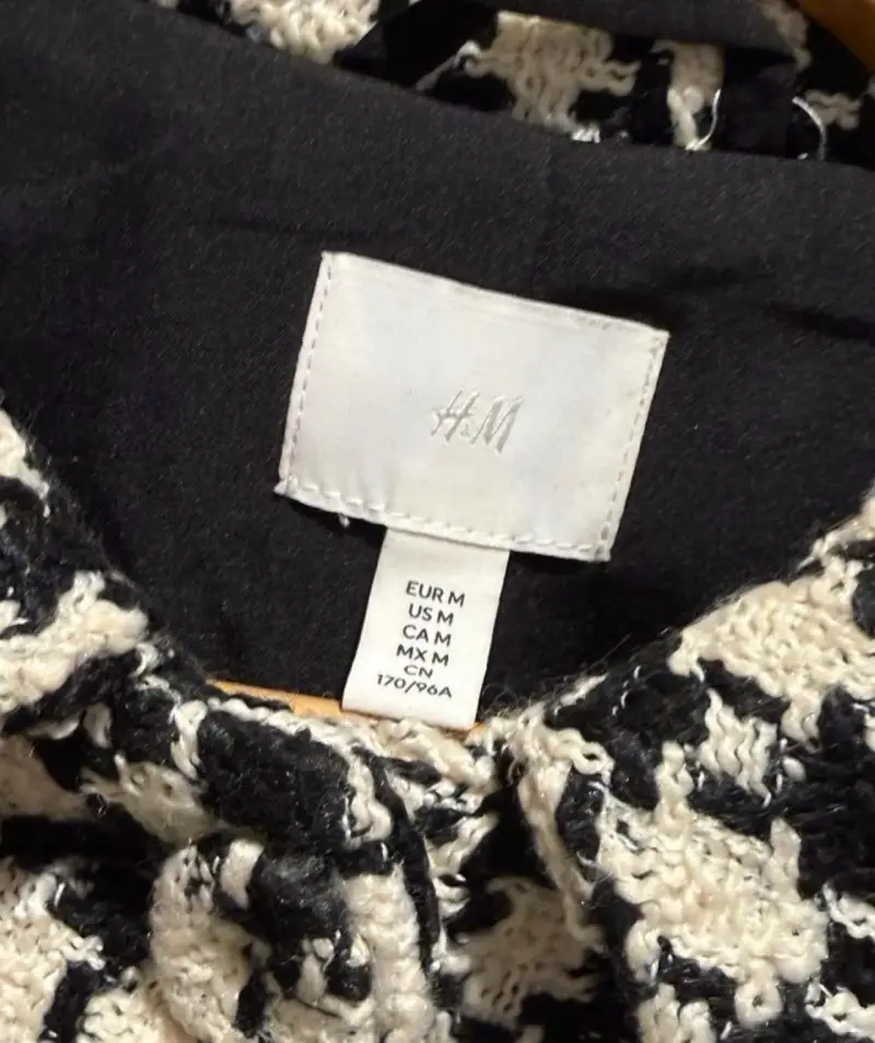 Chaqueta de lana pata de gallo H&M - 4