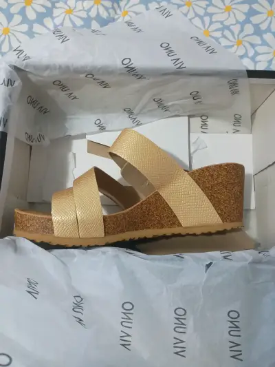 Sandalias casuales doradas talla 37 - miniatura 5