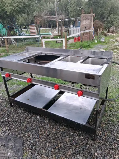 Plancha de cocina industrial de acero inoxidable - miniatura 4