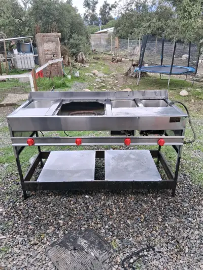 Plancha de cocina industrial de acero inoxidable - miniatura 5