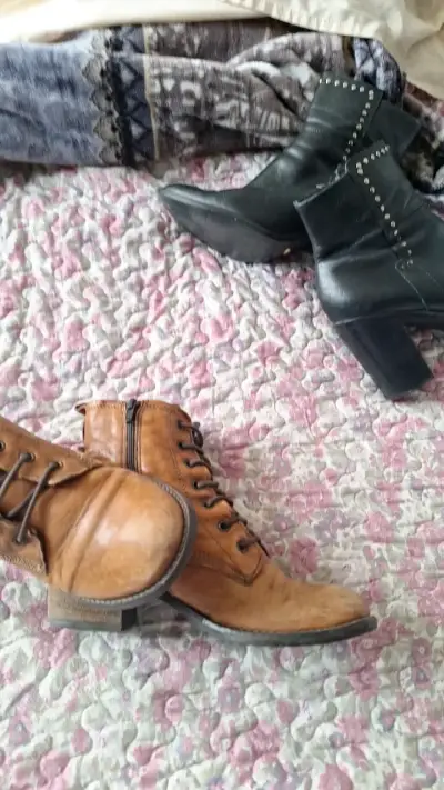 Botines de cuero marrón con cierre lateral - miniatura 5