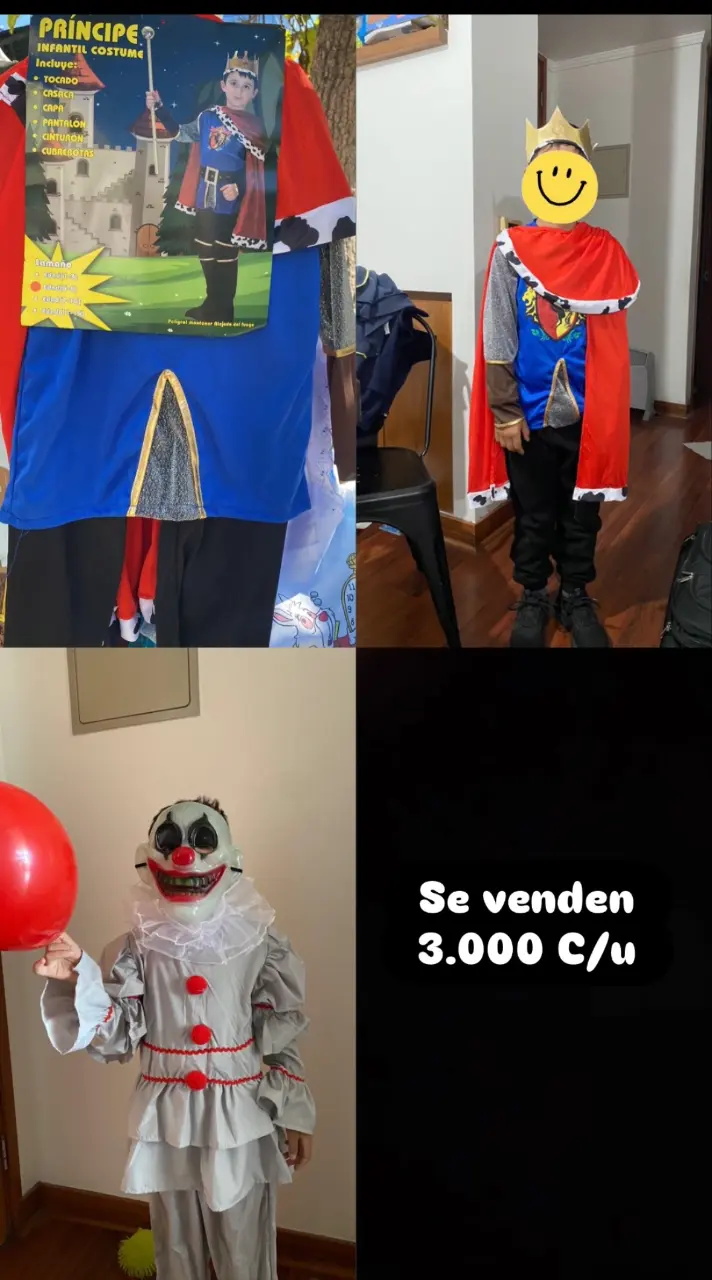 Disfraz de príncipe infantil con capa y corona