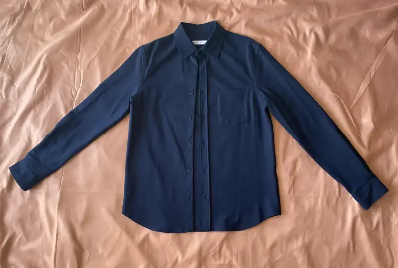 Camisa azul Zara