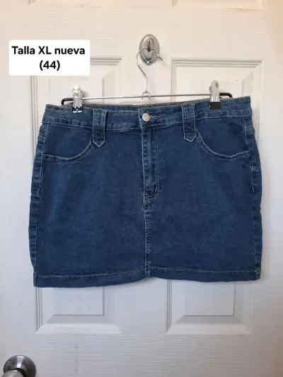 Falda de mezclilla azul talla XL nueva - miniatura 1