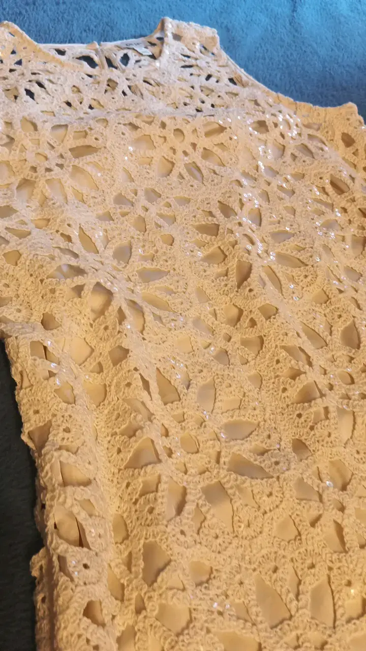 Vestido de encaje blanco talla XL - 2