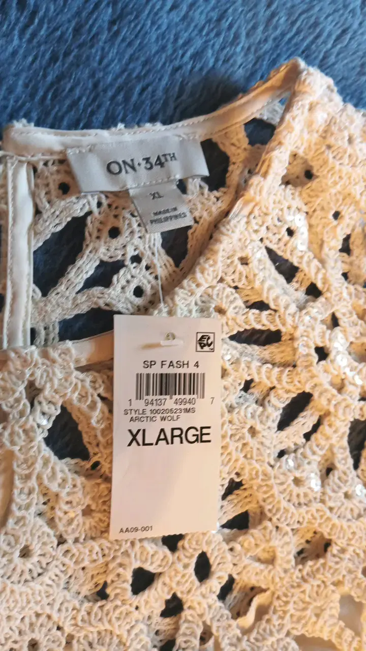 Vestido de encaje blanco talla XL - 3