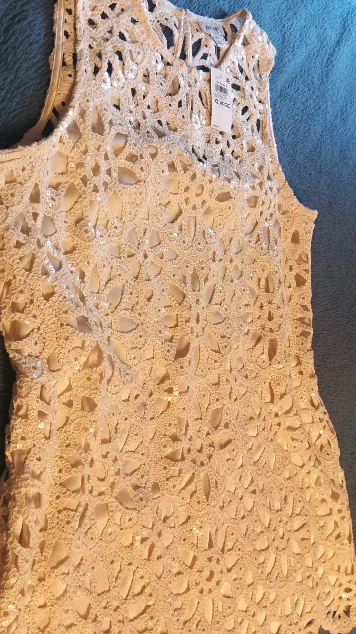 Vestido de encaje blanco talla XL - 4