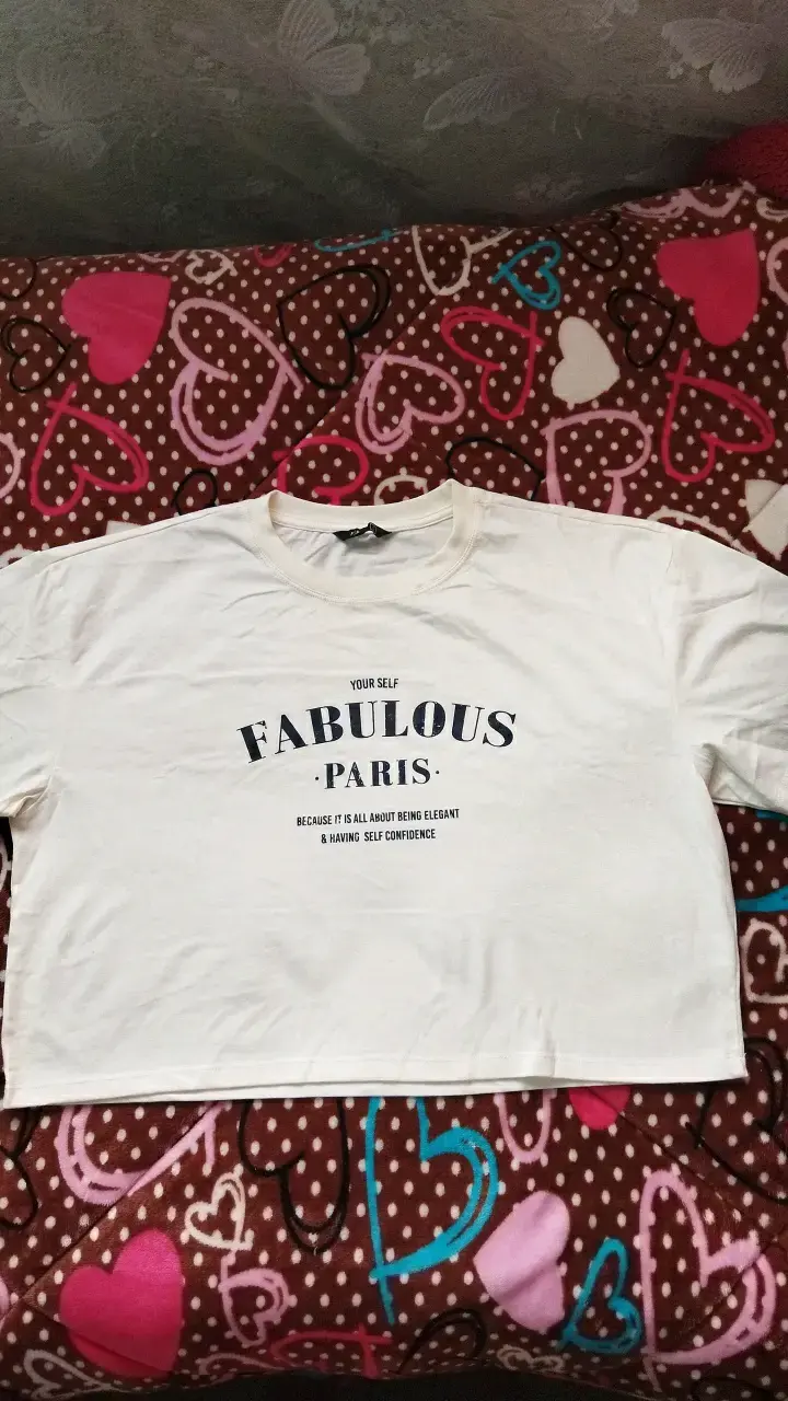 Polera Blanca Estilo Crop Top Fabulous Paris - 1