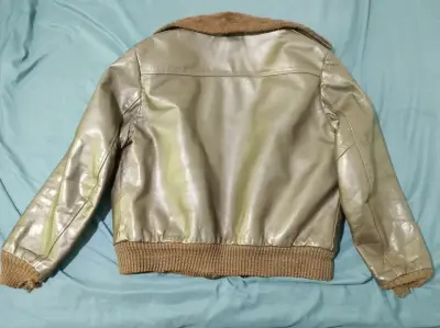Chaqueta de cuero real vintage - miniatura 3