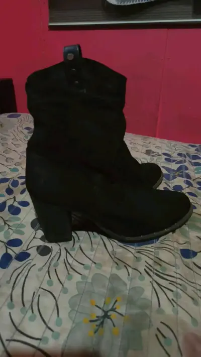 Botines negros de tacón alto para mujer - miniatura 2