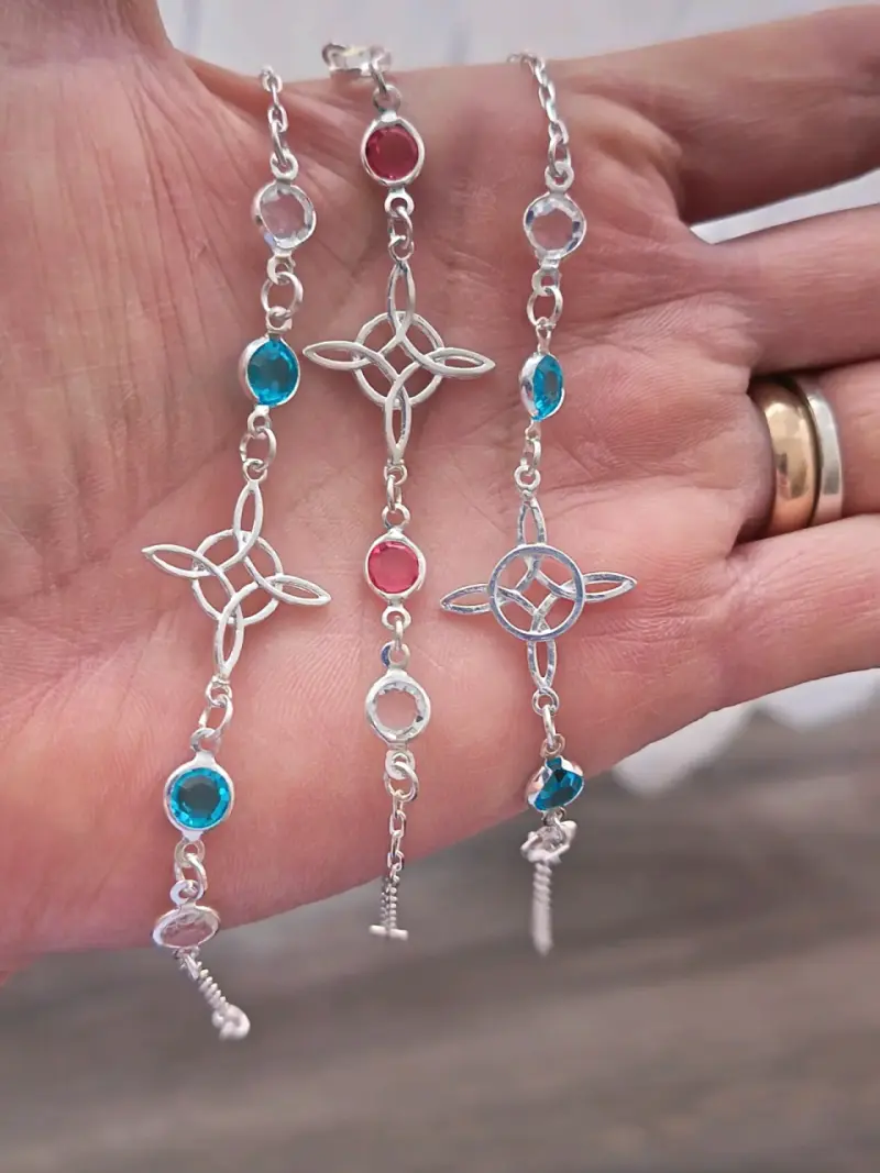Pulsera de plata con piedras de colores - 2