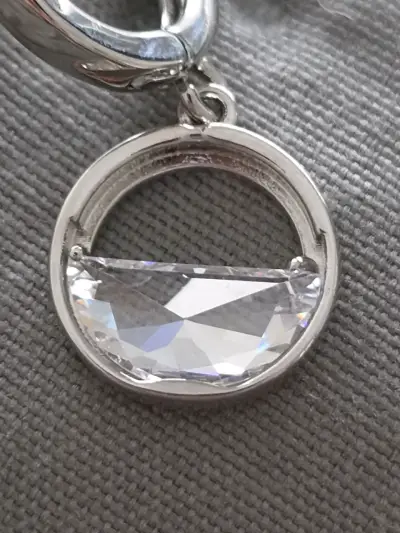 Aros de plata con cristal (plata 925) - miniatura 2
