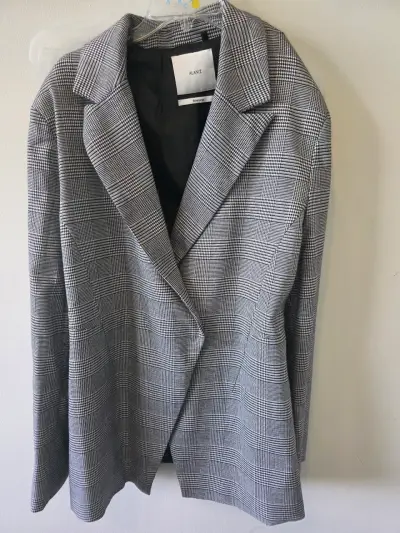 Blazer de cuadros gris Alaniz talla XL - miniatura 1