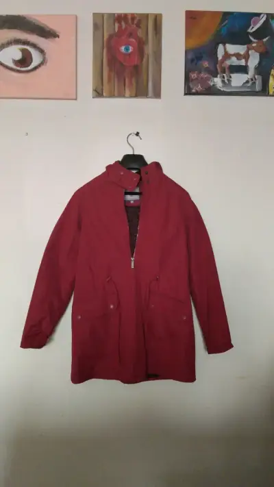 Parka roja Newport con capucha - miniatura 1
