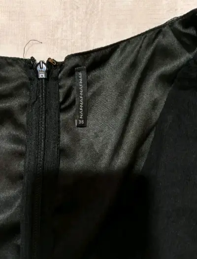 Vestido de fiesta negro Naf Naf talla 36 - miniatura 3
