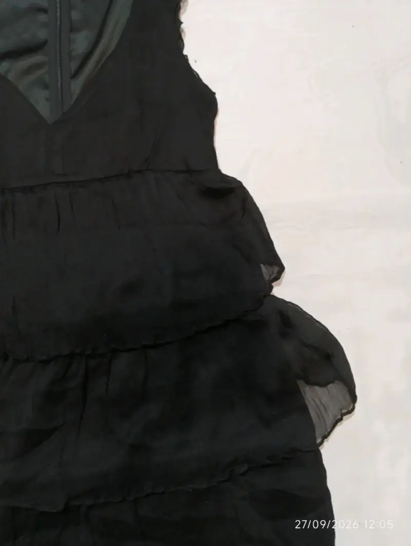 Vestido de fiesta negro Naf Naf talla 36 - 4