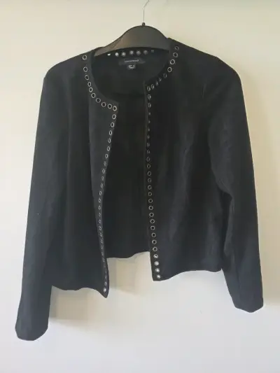 Chaqueta negra con ojales Atmosphere - miniatura 1
