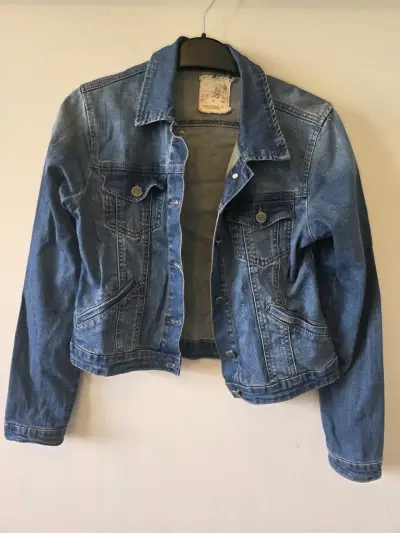 Chaqueta de mezclilla azul para mujer Greenfield - miniatura 1
