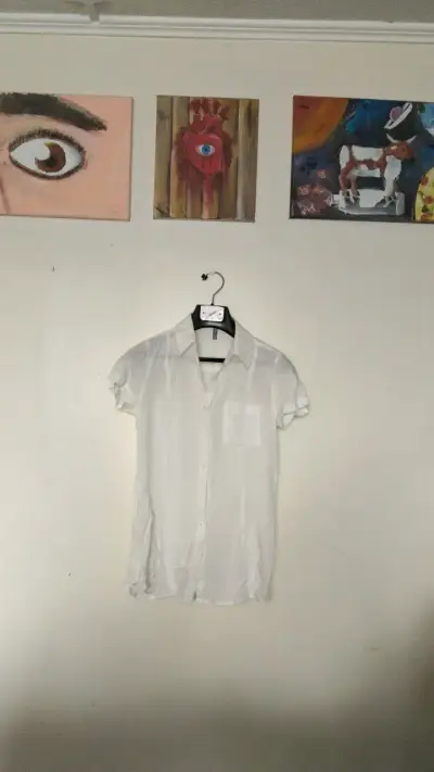 Blusa blanca de mujer talla S - miniatura 1