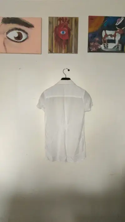 Blusa blanca de mujer talla S - miniatura 2
