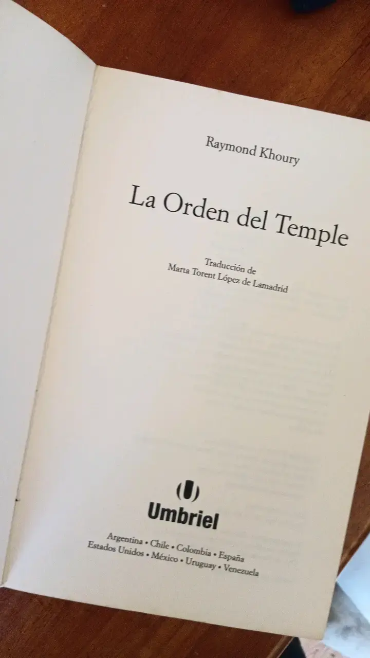 Libro 'La Orden del Temple' de Raymond Khoury - 5