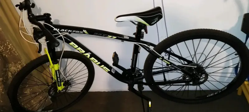 Bicicleta Brabus Blackfox 27 con asiento infantil - 1
