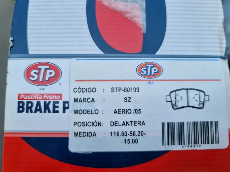 Pastillas de Freno Delanteras STP SZ Aerio /05 - 1