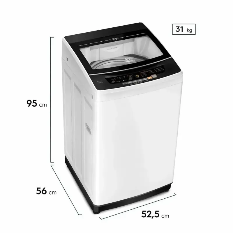 Lavadora Automática Mademsa 9.5 kg Eficiencia A - 4