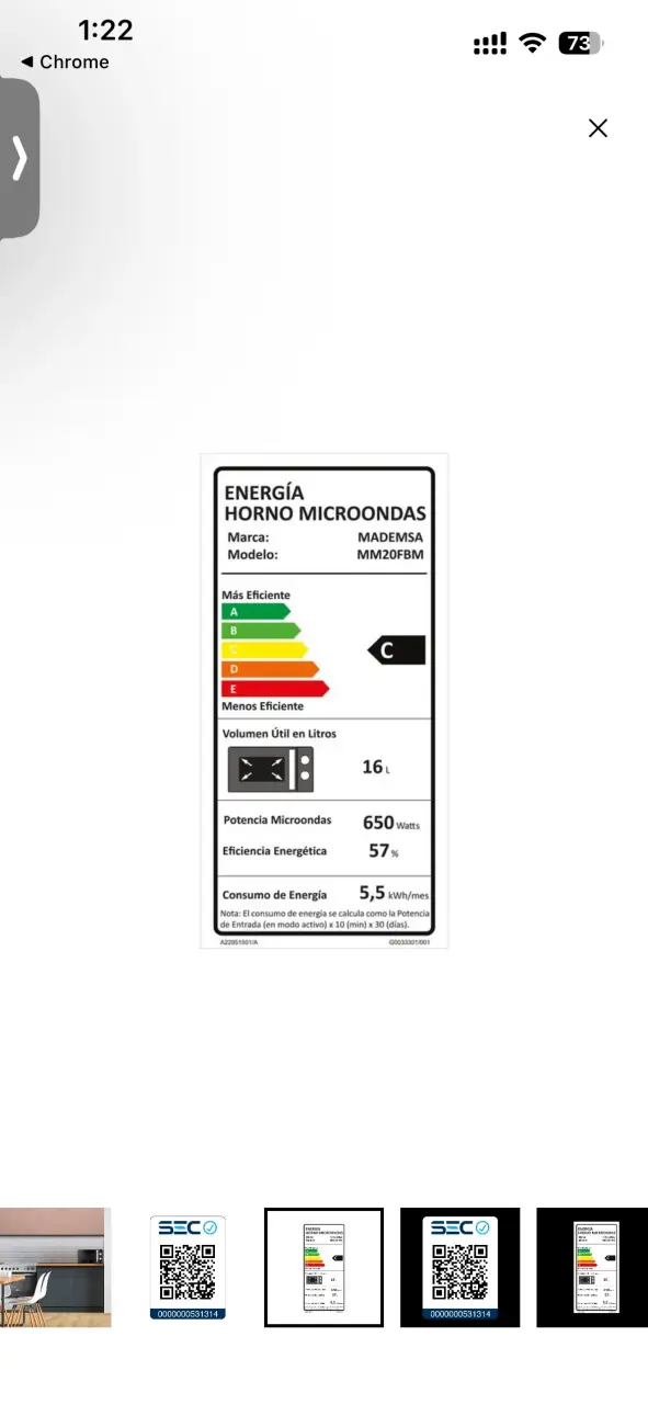 Lavadora Automática Mademsa 9.5 kg Eficiencia A - 5