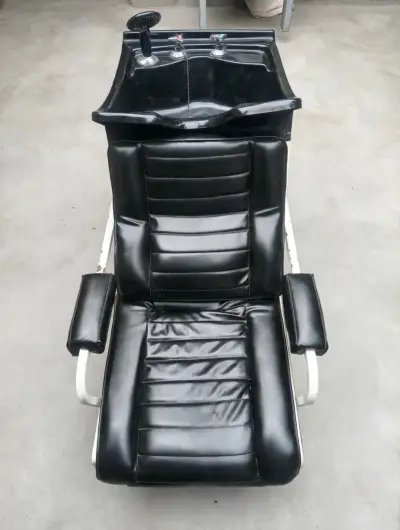 Lavacabezas de Peluquería Negro con Sillón - miniatura 1