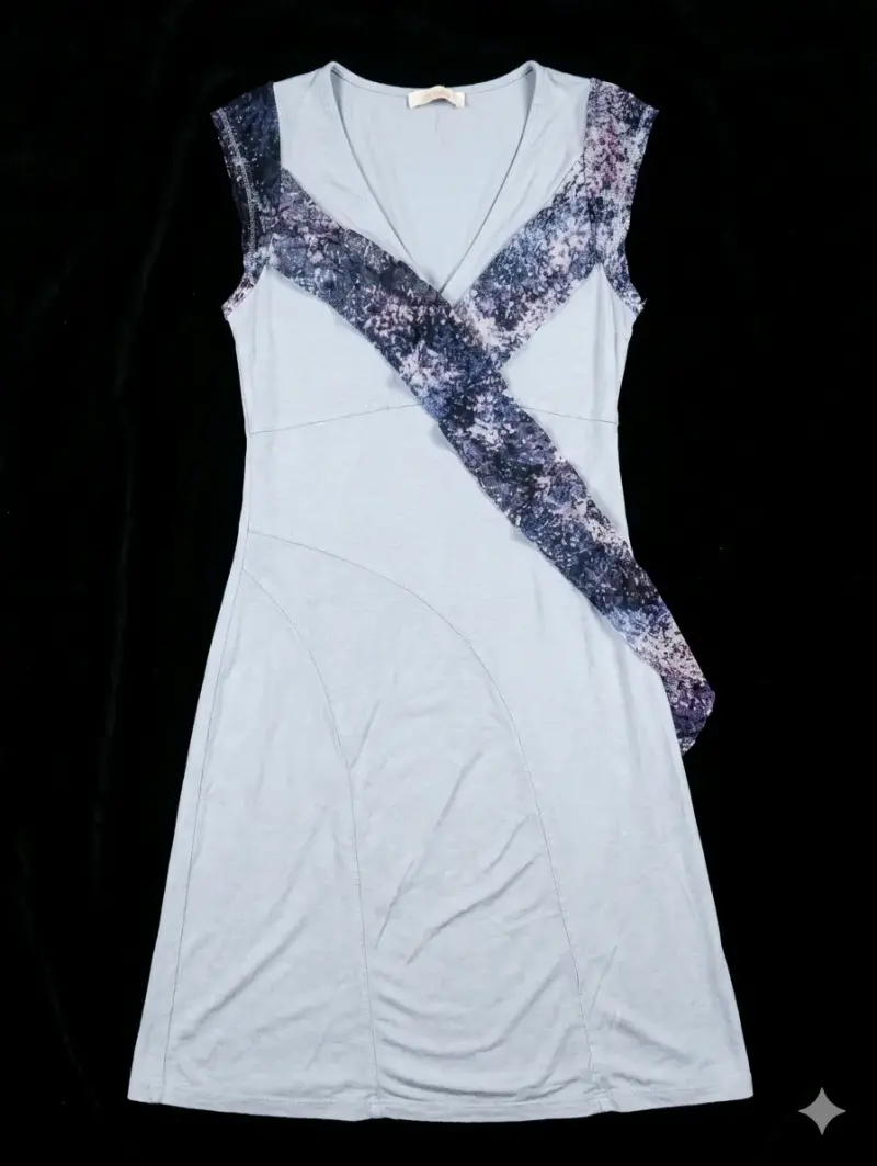 Vestido Tatienne gris con diseño estampado - 1