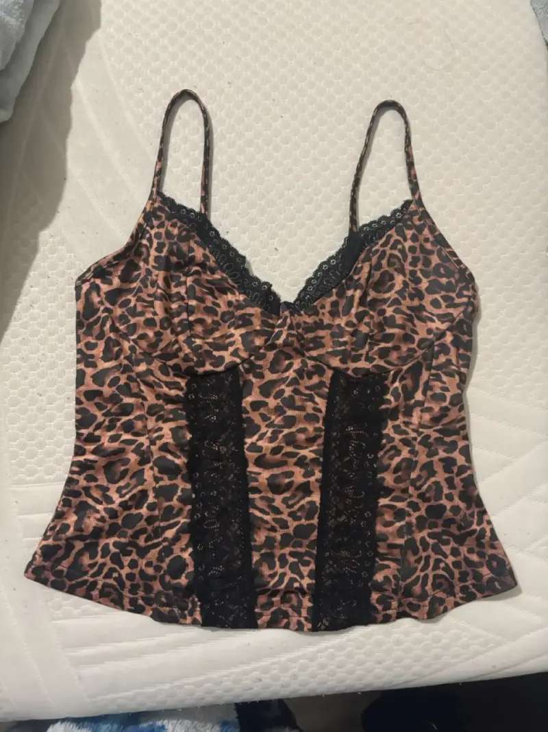 Top de tirantes con estampado animal print - 1