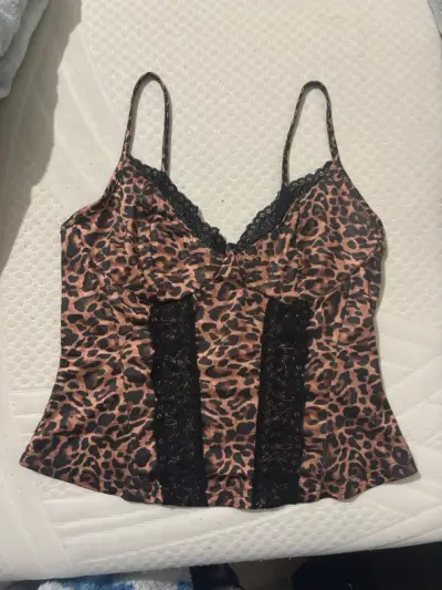 Top de tirantes con estampado animal print - miniatura 1
