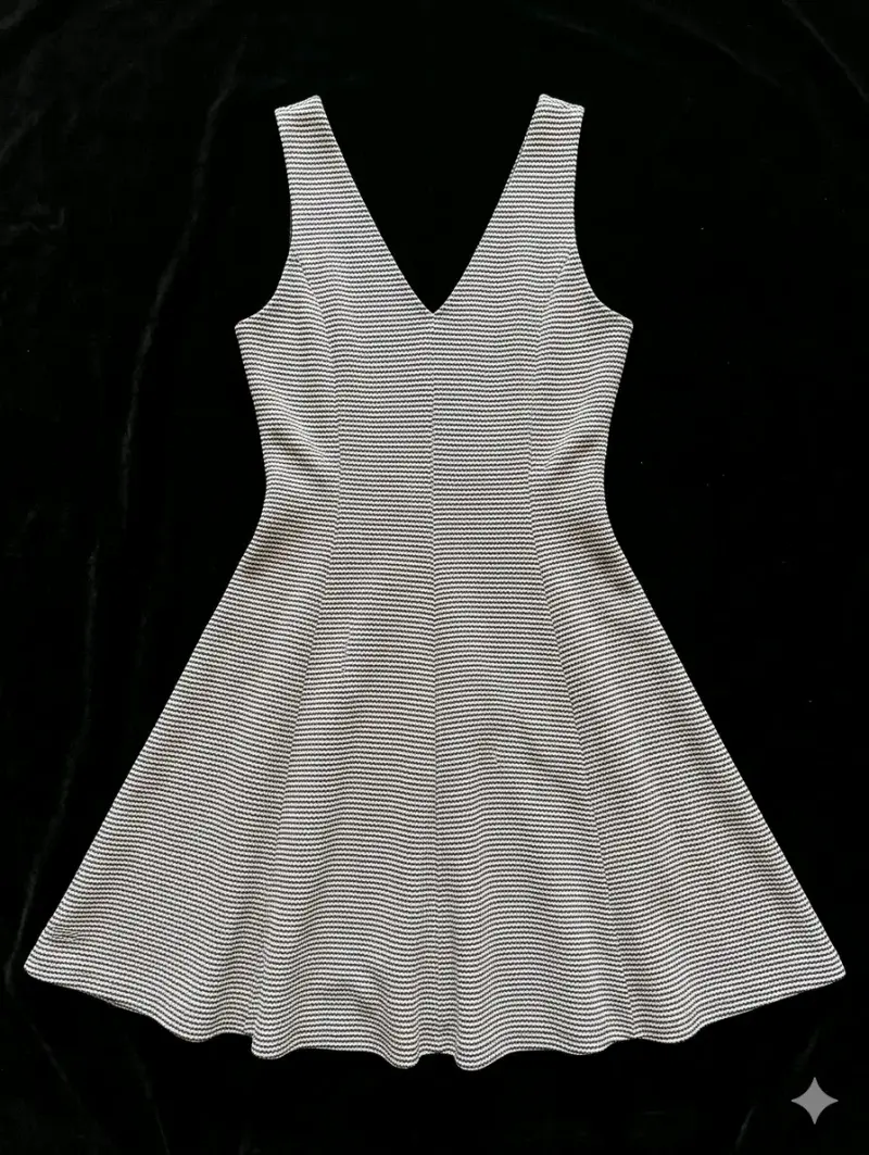 Vestido de rayas blanco y negro Marous - 1
