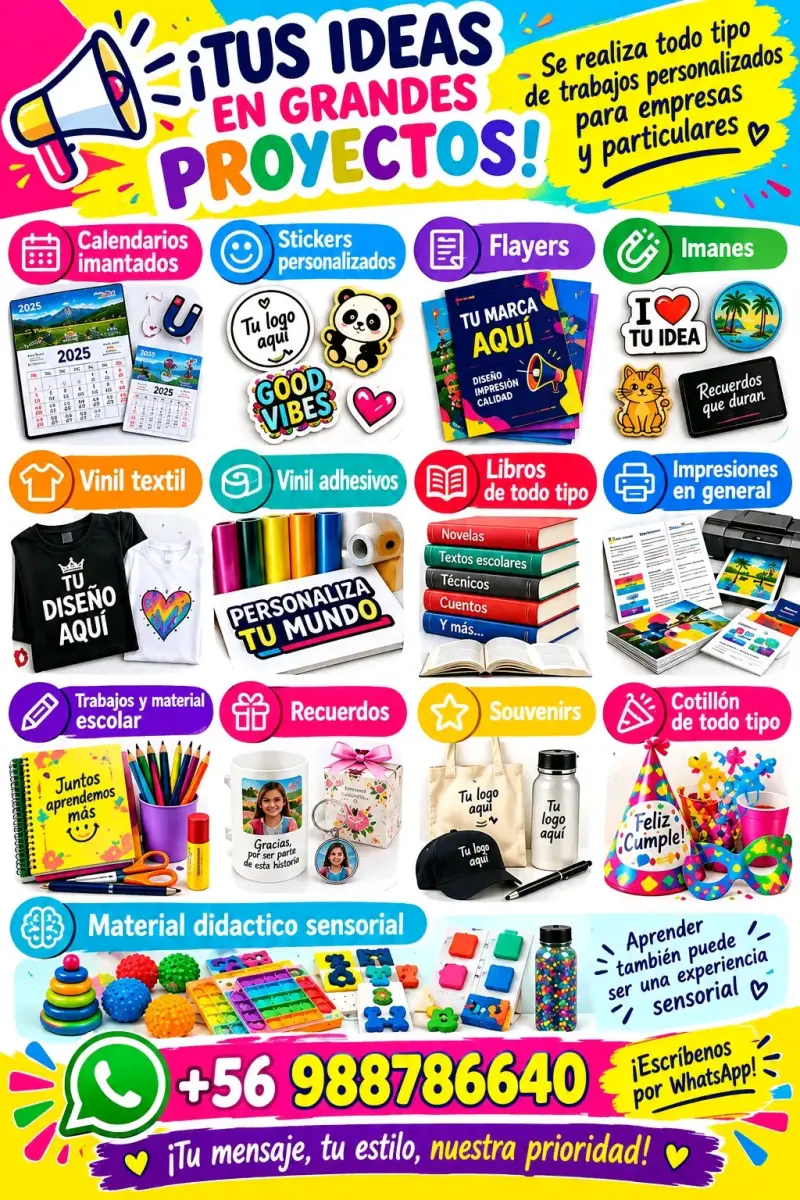 Servicios de personalización para proyectos creativos