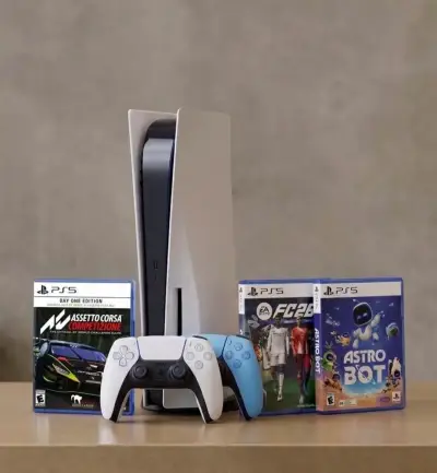 PlayStation 5 + 2 Joystick + 3 juegos en disco - miniatura 1