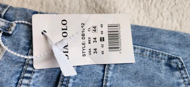 Jeans cargo azul claro Diavolo talla 44