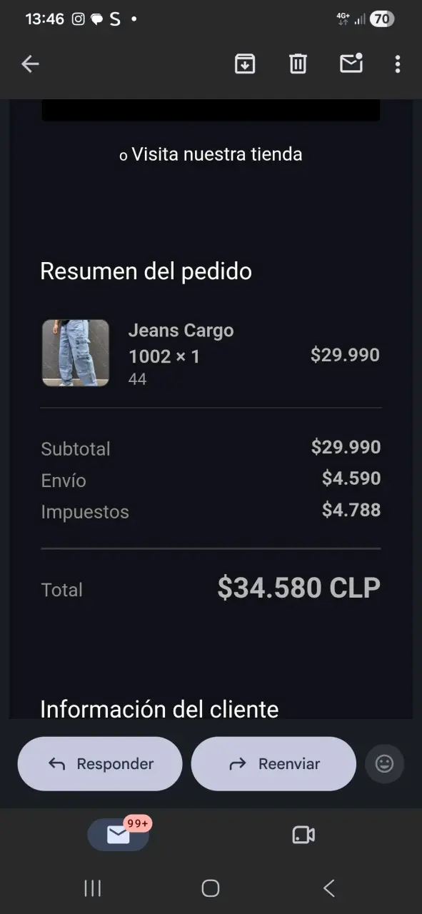 Jeans cargo azul claro Diavolo talla 44 - 3