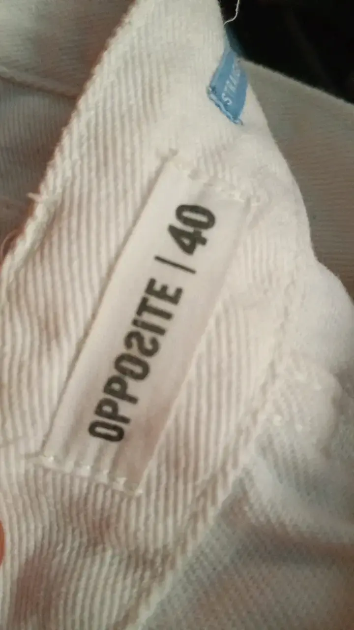 Jeans blancos rasgados para mujer talla 40 - 2