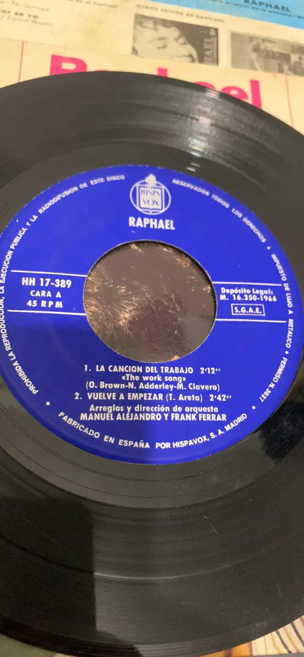 Vinilos de Raphael Eurovision '67 y Canciones Clásicas - 2