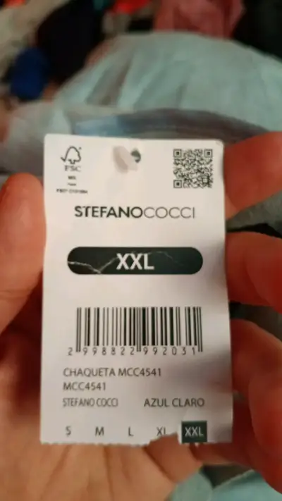 Chaqueta ligera azul claro Stefano Cocci XXL - miniatura 2