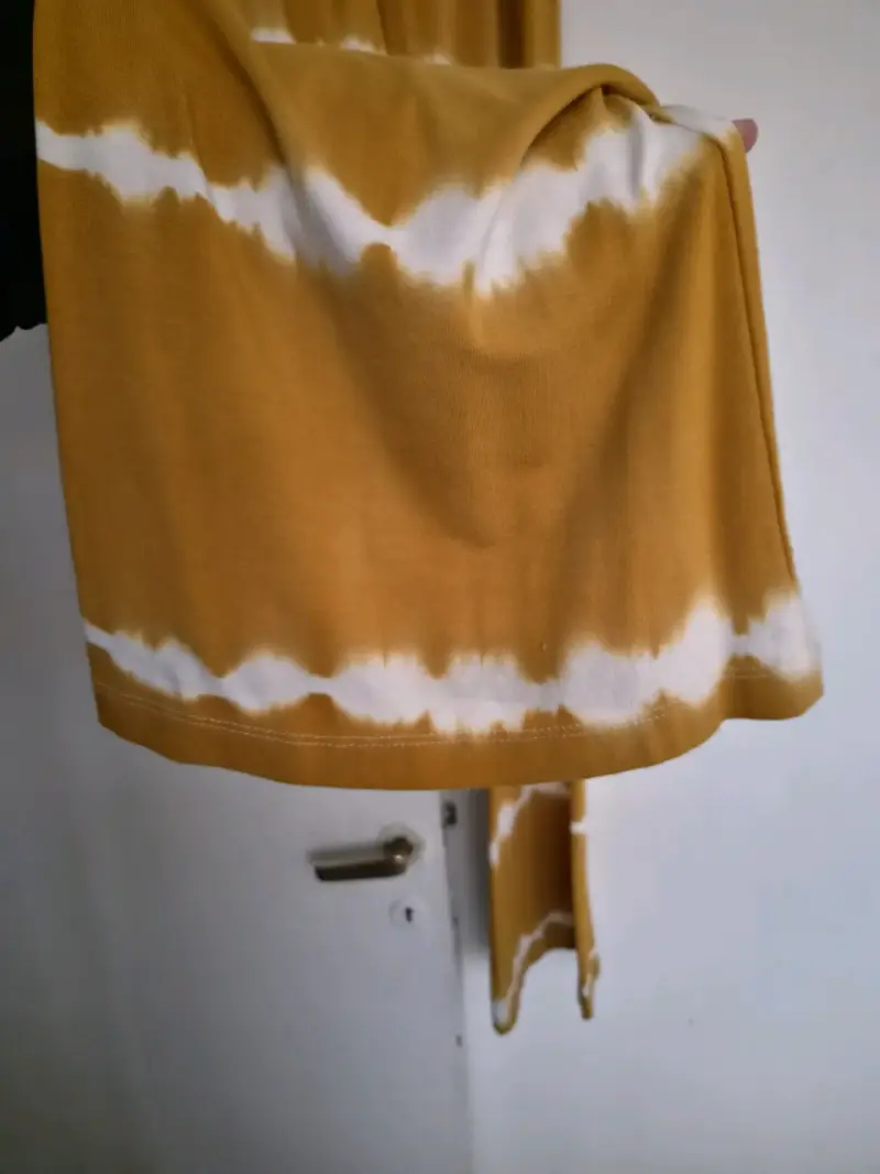 Pantalones anchos tie-dye mostaza University Club - 2